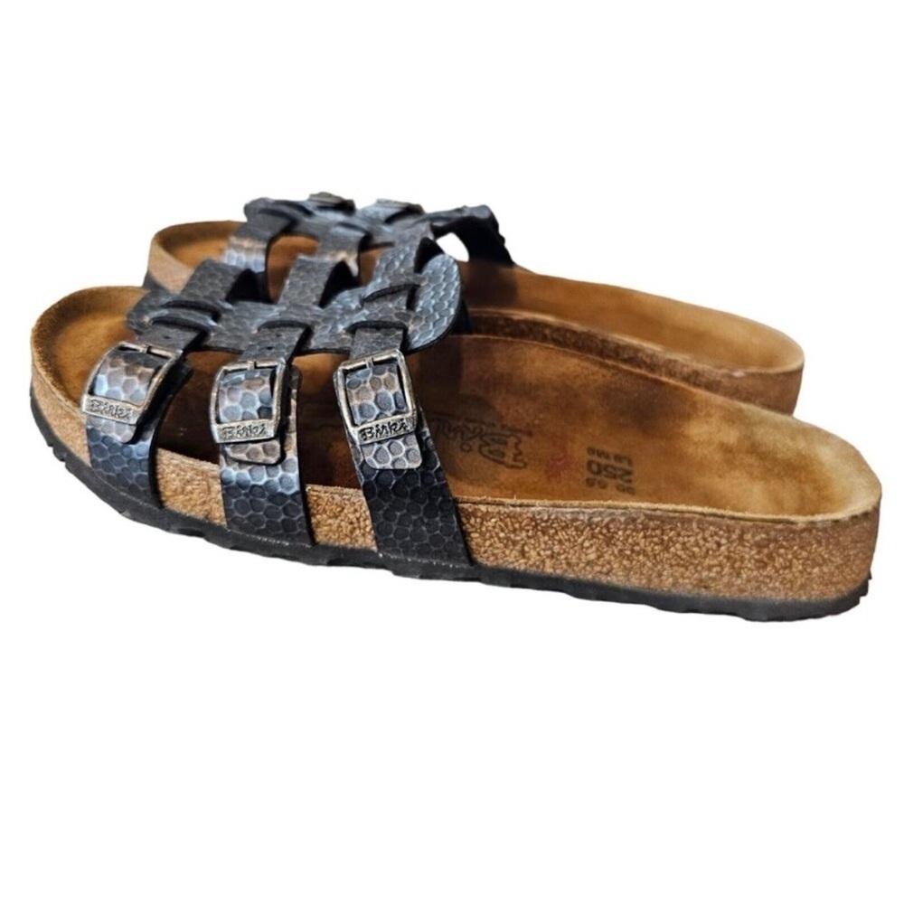 Birkenstock Birki's Xenia Sandals size 5
Leather Gray Metallic 3 Strap - Picture 3 of 6